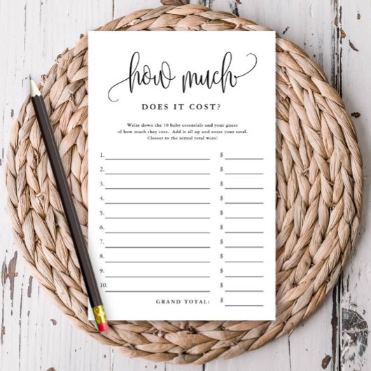 Hoeveel kost het zwart-witpapierspel Kaart? Flyer