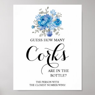 Hoeveel kurken blauw Vrijgezellenfeest spelen Poster