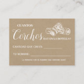 Hoeveel kurken engels spaans douche spel kaart plaatskaartje (Achterkant)