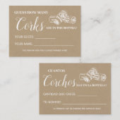 Hoeveel kurken engels spaans douche spel kaart plaatskaartje (Voorkant / Achterkant)