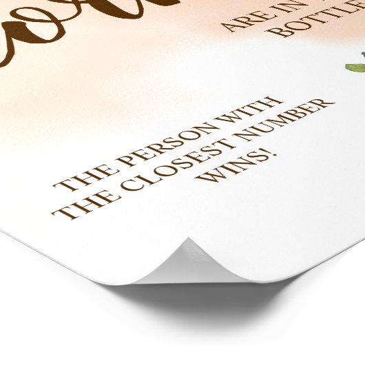 Hoeveel kurken | Game-teken van het Vrijgezellenfe Poster (Hoek)