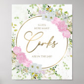 Hoeveel kurken gissen spel Vrijgezellenfeest teken Poster (Voorkant)