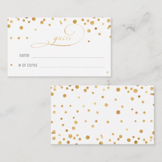 Hoeveel kurken in de glazen gokkaart informatiekaartje (Voorkant / Achterkant)