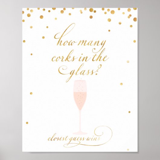 Hoeveel kurken in het glas raadspel poster (Voorkant)