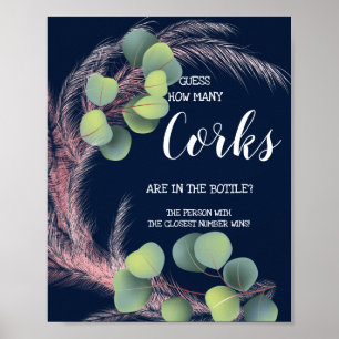 Hoeveel Kurken Pampas Gras Bruids Shower Bord Poster