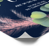 Hoeveel kurken Pampas Gras Bruidsdouche Bord Poster (Hoek)