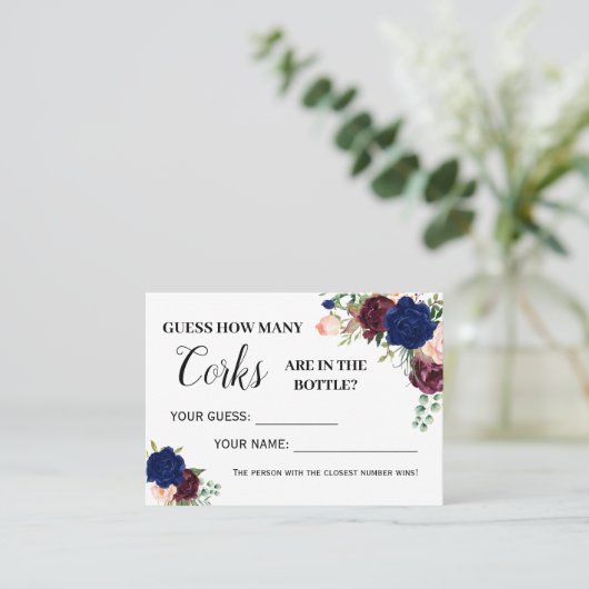 Hoeveel kurken spel engels spaans douche kaart plaatskaartje (Staand voorkant)