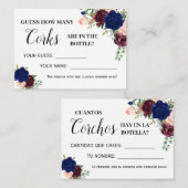 Hoeveel kurken spel engels spaans douche kaart plaatskaartje (Voorkant / Achterkant)