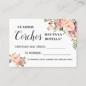 Hoeveel kurken spel engels spaans douche kaart plaatskaartje (Achterkant)