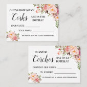 Hoeveel kurken spel engels spaans douche kaart plaatskaartje (Voorkant / Achterkant)