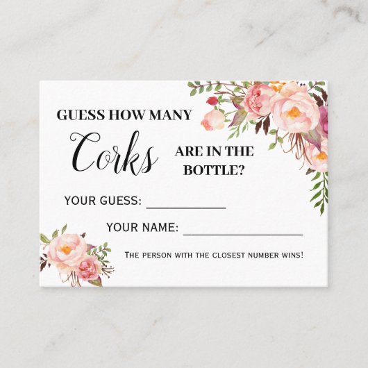 Hoeveel kurken spel engels spaans douche kaart plaatskaartje (Voorkant)