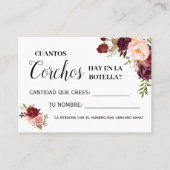 Hoeveel kurken spel engels spaans douche kaart plaatskaartje (Achterkant)