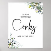 Hoeveel Kurken Zitten Er In De Pot Bruiloft Bridal Poster (Voorkant)