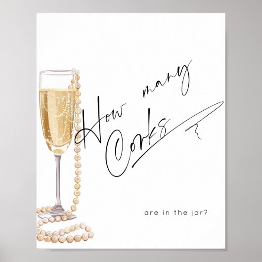 Hoeveel kurken zitten er in het minimalistische ja poster (Voorkant)