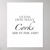 Hoeveel kurken zitten er in het Vrijgezellenfeest Poster (Voorkant)