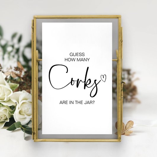 Hoeveel kurken zitten er in het Vrijgezellenfeest  Poster