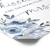 Hoeveel Kusjes Bruidsfeest Stof Blauw Spel Poster (Hoek)
