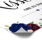 Hoeveel kusjes spel bord bruidsfeest boho chic poster (Hoek)