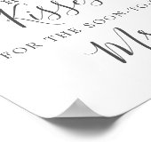 Hoeveel Kusjes voor de Mevrouw Bord voor Bruidsfee Poster (Hoek)