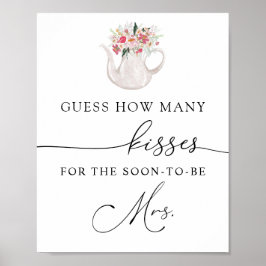 Hoeveel kusjes voor het spoedig Mevrouw Bord Poster