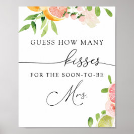 Hoeveel kusjes voor het spoedig te worden mevrouw poster