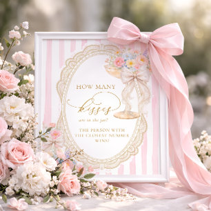 Hoeveel Kusjes Zitten Er In De Champagne Fles Poster