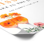 Hoeveel kussen Aperol Spritz Vrijgezellenfeest tek Poster (Hoek)