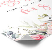 Hoeveel Kussen Blush Bloemen Vrijgezellenfeest Gam Poster (Hoek)