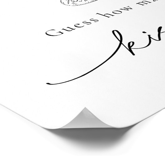 Hoeveel kussen douchen gokken spelbord poster (Hoek)