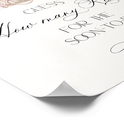 Hoeveel kussen Elegant Off The Market Briidal Poster (Hoek)