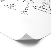 Hoeveel kussen minimalistisch script Vrijgezellenf Poster (Hoek)