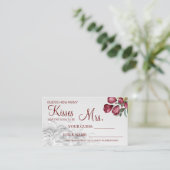 Hoeveel kussen om Mrs.-doucherekaart te worden Plaatskaartje (Staand voorkant)