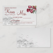 Hoeveel kussen om Mrs.-doucherekaart te worden Plaatskaartje (Voorkant / Achterkant)