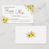 Hoeveel kussen om Mrs.-doucherekaart te worden Plaatskaartje (Voorkant / Achterkant)