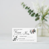 Hoeveel kussen om Mrs.-doucherekaart te worden Plaatskaartje (Staand voorkant)