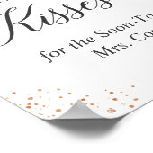 Hoeveel kussen Paarse Bruiloft Feest Spel Bord Poster (Hoek)