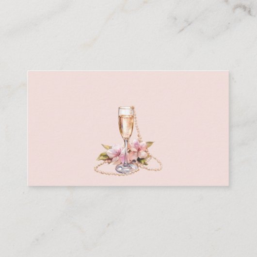 Hoeveel kussen parels Prosecco Vrijgezellenfeest Informatiekaartje (Achterkant)