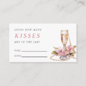 Hoeveel kussen parels Prosecco Vrijgezellenfeest Informatiekaartje (Voorkant)