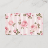 Hoeveel kussen Pink Rose Vrijgezellenfeest Informatiekaartje (Achterkant)