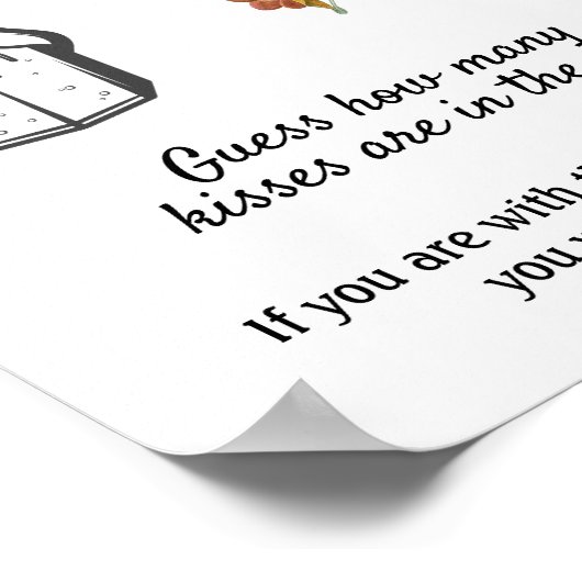 Hoeveel kussen? Poster Flowers Game (Hoek)