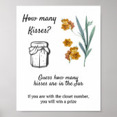 Hoeveel kussen? Poster Flowers Game (Voorkant)