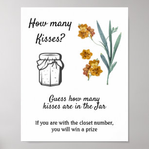 Hoeveel kussen? Poster Flowers Game