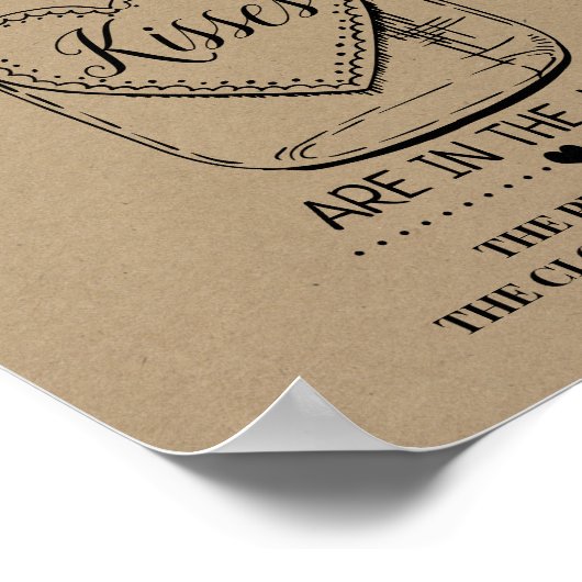 Hoeveel kussen rustieke bruidsdouche spelbord poster (Hoek)