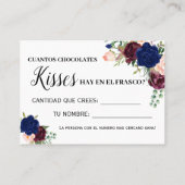 Hoeveel kussen spel engels spaans shower kaart plaatskaartje (Achterkant)