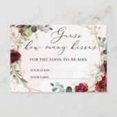 Hoeveel kussen spel kaart boho bordeaux bloemenspe (Voorkant)