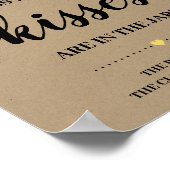 Hoeveel kussen spel teken Bruidsmeisje uitnodiging Poster (Hoek)