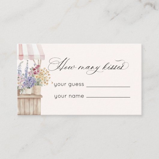 Hoeveel kussen vers van de markt Bloemen Informatiekaartje (Voorkant)