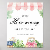 Hoeveel kussen vers van de markt bruidsbord poster (Voorkant)