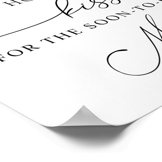 Hoeveel kussen voor de aanstaande mevrouw bord poster (Hoek)