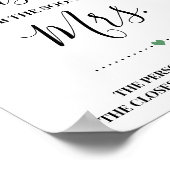 Hoeveel kussen voor de aanstaande mevrouw Showerbo Poster (Hoek)